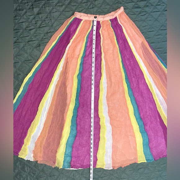 FREE PEOPLE "The In Crowd" Rainbow Maxi, Size 2, EUC - Picture 9 of 14